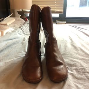 Camper Right Brown Leather Boots, mid calf height, size 39 or women’s 8